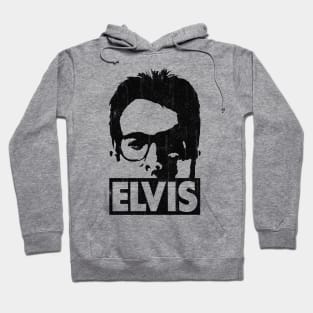 Elvis Costello // Black Vintage Style Hoodie